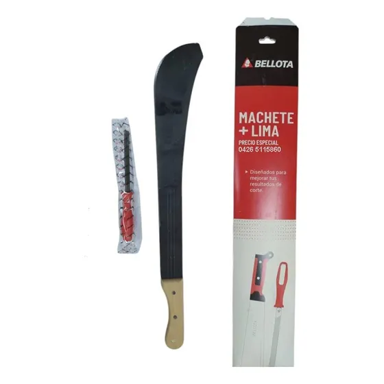 Machete Rozador 22 Pulgadas Más Lima 6 Pulgadas Bellota