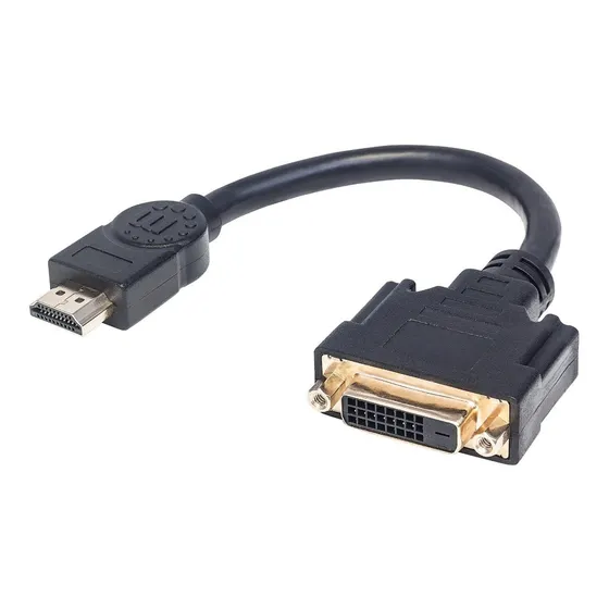 Cable Hdmi A Dvi-d 24+1 Macho/hembra 20 Cm Manhattan