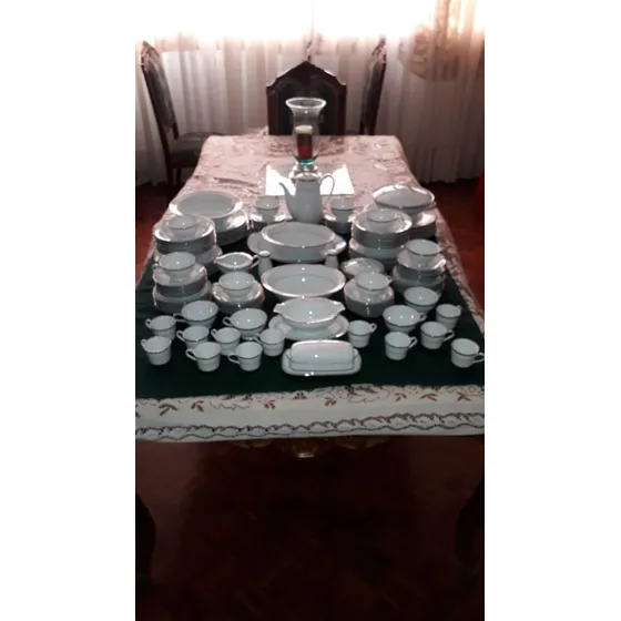 Vajilla Renaware Porcelana Zylstra Borde Platino 12 Puestos$
