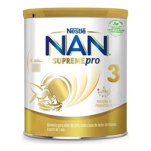 Leche En Polvo Nan 3 Supreme Pro Lata 360grs Sabor Natural