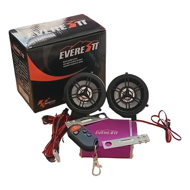 Parlantes De Audio Con Alarma Mp3 Para Moto Universal  