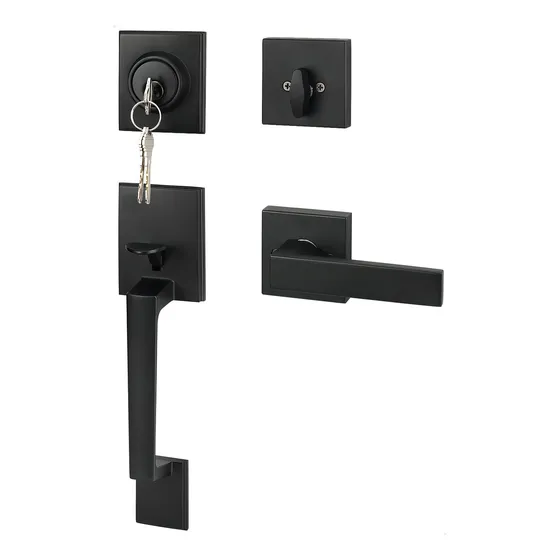Banna Cerradura De Puerta De Entrada De Casa Moderna Negra
