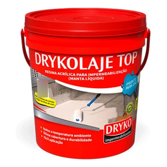 Manta Líquida Acrílica Impermeabilizante Drykolaje Top 4 Kg.