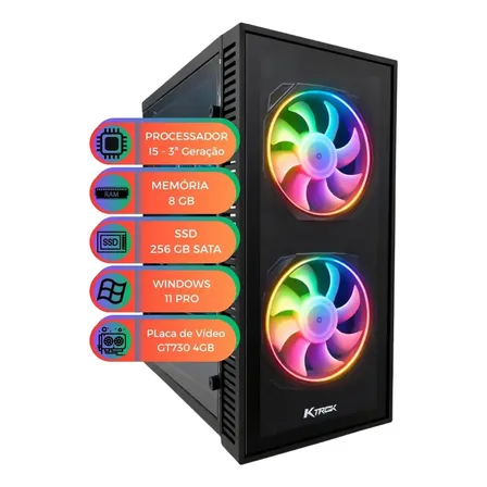 Pc Gamer I5 3470 8gb Ram Ssd 256gb Placa D Video Gt730 Win11 256 Gb 8 Gb Gt 730
