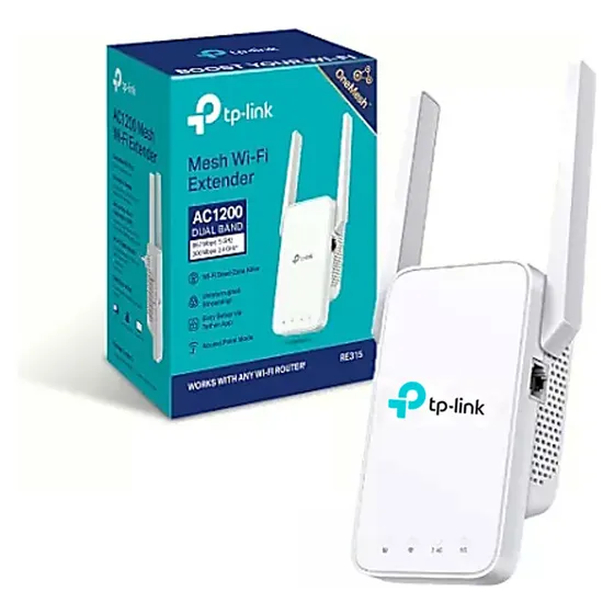 Tp-link Ac1200 Wifi Ext. 1.2gbps 2 Band 5ghz/2.4ghz, (re315)