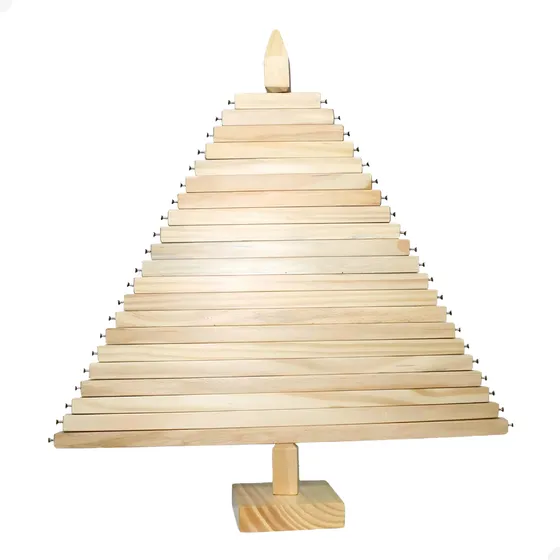 Árvore De Natal De Madeira Pinheiro Para Enfeitar 65x50
