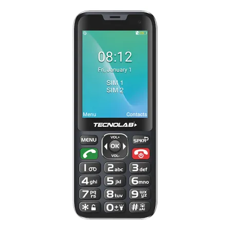 Teléfono Senior Tecnolab 4g Bt 2.8 Adulto Mayor Negro Tl487