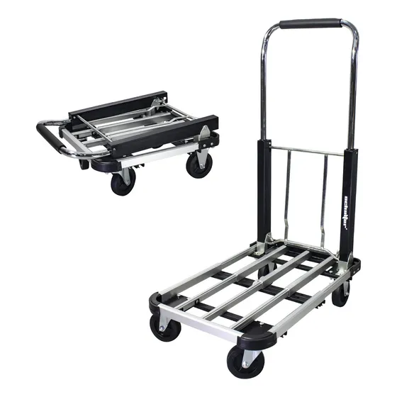 Carrito De Carga Plataforma Plegable Extendible 150 Kg Msi