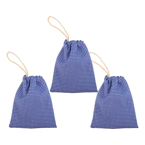 Bolsa De Género Cuadrillé 20x20 Cm. Pack 3 Un.