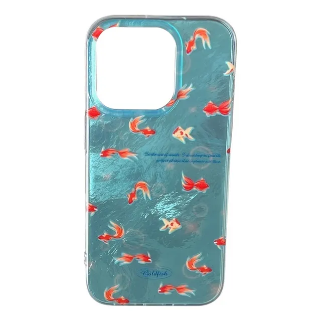 Fundas Teléfono Con Patrón Pez Carpa Rojo En Un Mar Azul