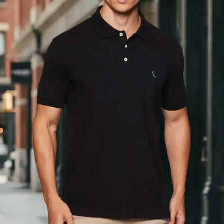 Polo Piquet Basica Masculino Reserva Preto N/a G Lisa