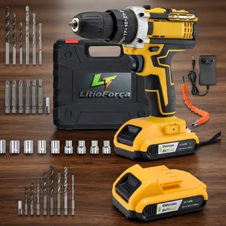 Parafusadeira Furadeira Simake Profissional Amarelo 24v 60hz