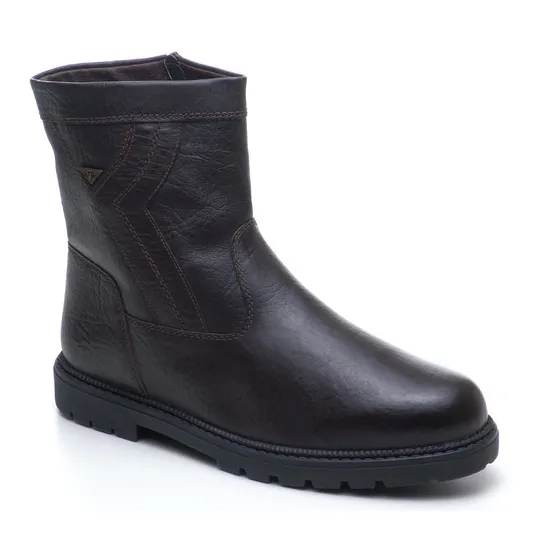 Bota Coturno Masculina Forrada Lã De Carneiro Inverno Neve :