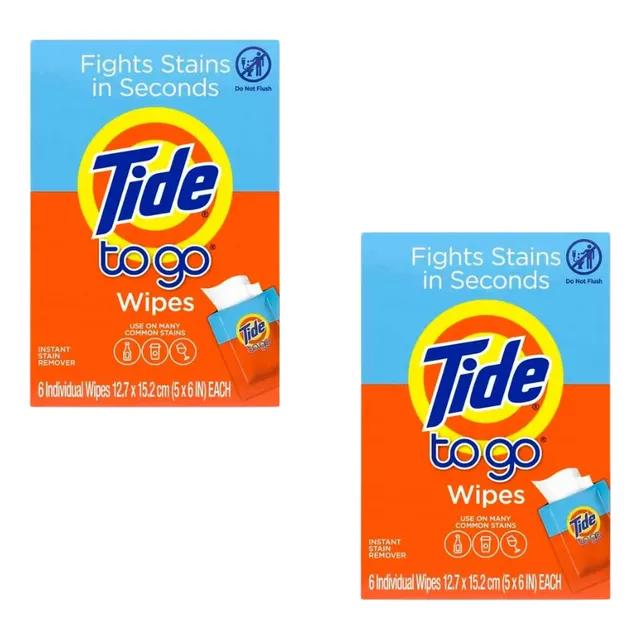 2pz Tide To Go Wipes Toallitas Removedoras De Manchas Ropa