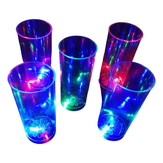 100 Vasos Trago Largo Luminosos Luz Led! Fiestas ,15 Años ! 