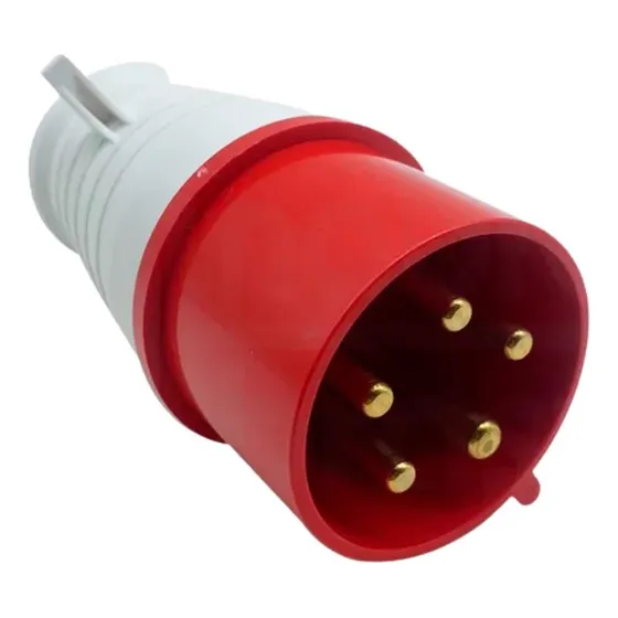 Plugue Tomada Industrial 3p+t+n 32a 380-415v 6h Vermelho