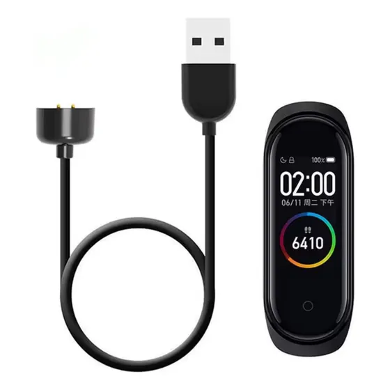 Cable Cargador Usb Para Reloj Xiaomi Mi Band 7 - 6 - 5 Negro