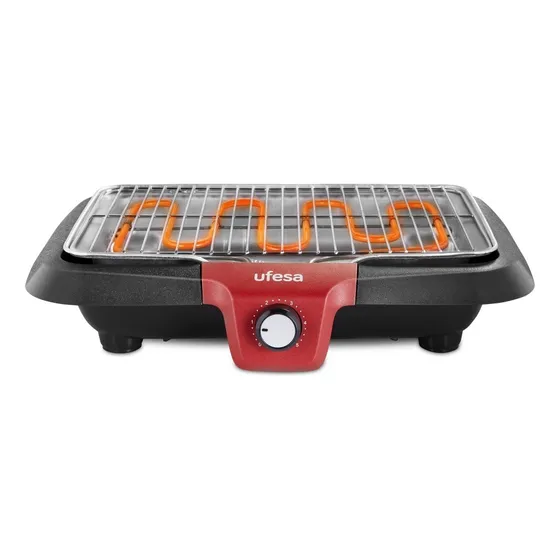 Parrilla Barbacoa Electrica Ufesa 2300w Bb7640 - Queofertauy Negro/rojo
