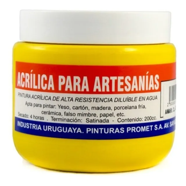 Pintura Acrílica Artesanías 200 Cc Promet - Varios Colores