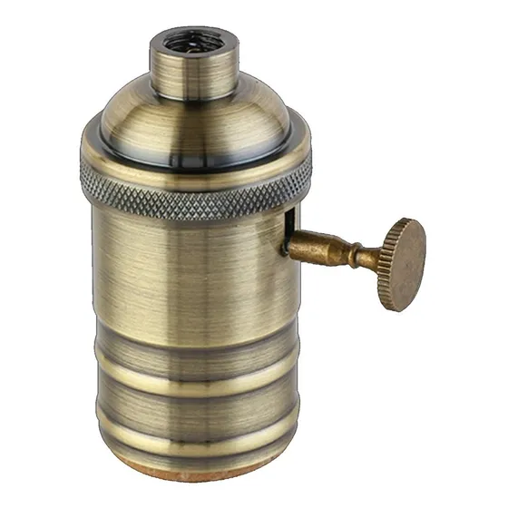 Portalámparas Edison Metal Vintage E27 Con Interruptor 4 Col