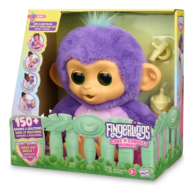 Fingerlings Monito Care N Cuddles Monkey Sunny 3191