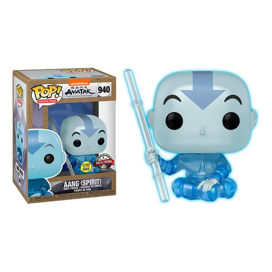 Figura De Acción Avatar: Aang Spirit Edicion Especial Que Brilla En La Oscuridad De Funko Pop! 55052 Animation