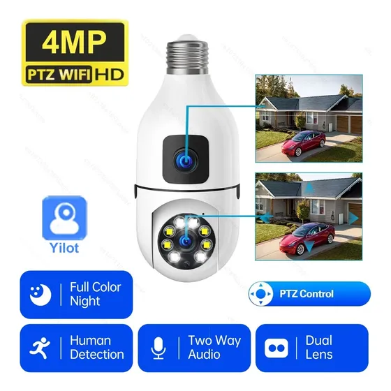 Camara Inalambrica Seguridad Doble Ptz Alarma Ip Wifi Smart