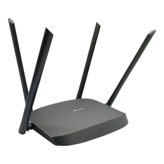 Hikvision Router Inalámbrico Wisp Hasta 1200 Mbps De Velocidad Doble Banda Ac 2.4 Ghz Y 5 Ghz Cuenta Con 4 Puertos 10/100 Mbps + 4 Antenas Omnidireccional De 5 Dbi Para Uso Interior Modelo Ds-3wr12c