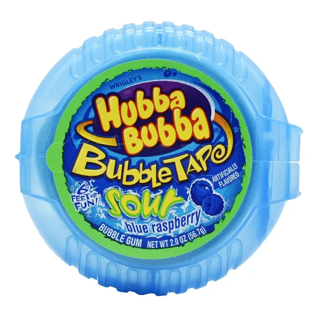 Hubba Bubba Cinta Burbuja Azul Agrio Frambuesa 6 Pies Goma