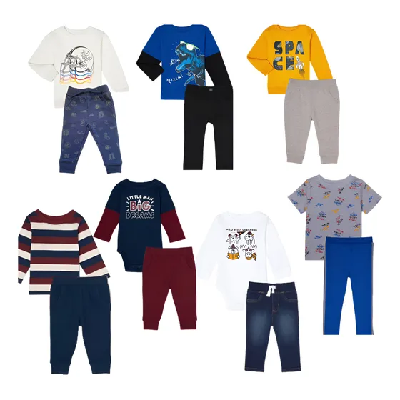 Conjunto De Niño Importado Hoodie Y Jean Talla 12 Meses 