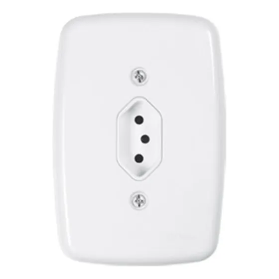 Kit 3 Tomadas Simples Vertical 20a Pluzie Ideale