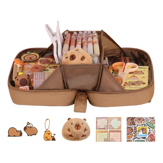 Portalápices Capybara Con Forma De Animal, Estuche Para Bolí