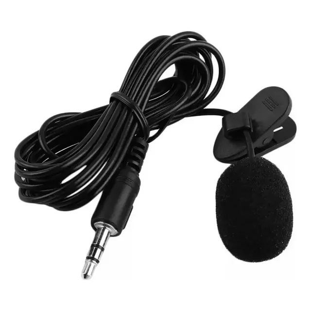 Micrófono Solapero Jack 3.5 Clip De Agarre Dinamico Negro