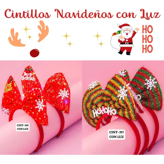 Cintillo Navidad Con Luz Para Niñas Y Damas  Mayor Y Detal