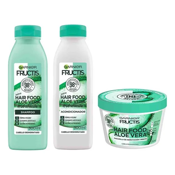 Kit Garnier Fructis Hair Food Aloe Vera Rutina pelo deshidratado