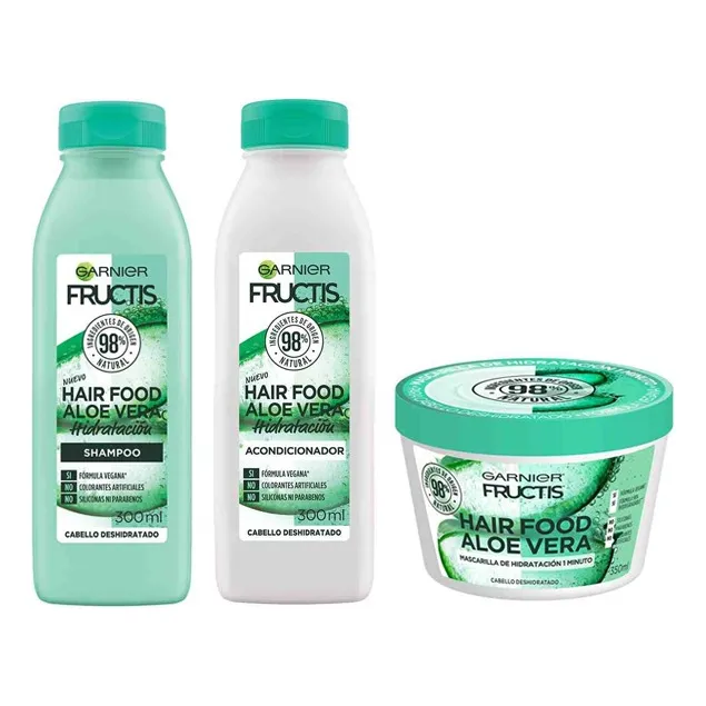 Kit Garnier Fructis Hair Food Aloe Vera Rutina pelo deshidratado