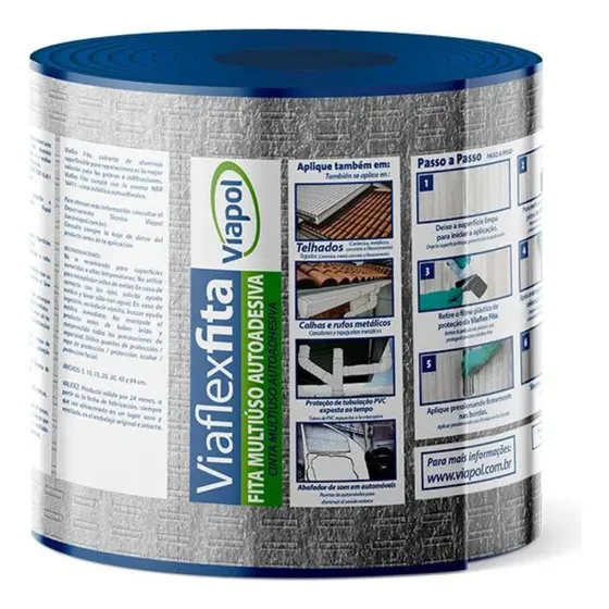 Membrana Auto Adhesiva Viapol  10cm X 10mt