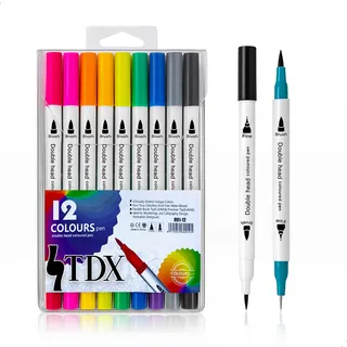 Caneta Brush Pen Canetinhas Canetas Coloridas Escolar Ponta Dupla Estojo Com 12 Cores Touch Cores Fofa Para Livros De Colorir Canetinhas Coloridas Desenho Profissional Ilustrar Profissional Marca Tdx Caneta Brush Pen Canetinhas Canetas Coloridas Escolar Ponta Dupla Estojo Com 12 Cores Touch Cores Fofa Para Livros De Colorir Canetinhas Coloridas Desenho Profissional Ilustrar Profissional Marca Tdx