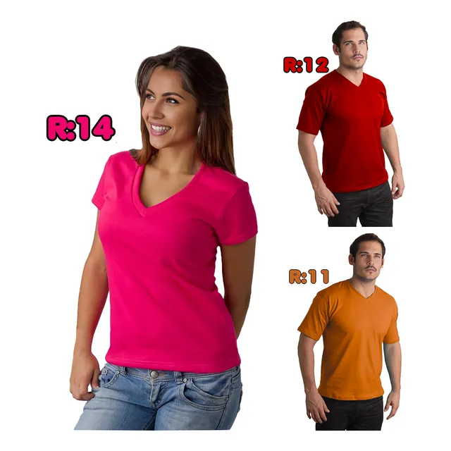 Franelas Camiseta Microdurazno Cuello V Sublimar Sublimacion