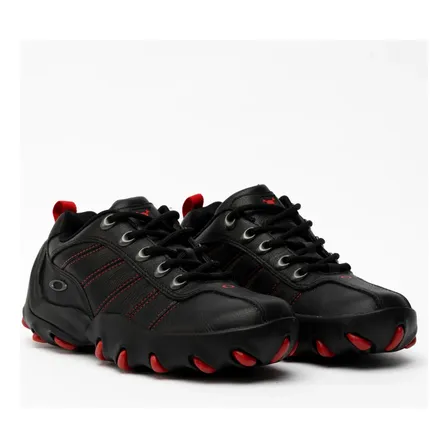 Tenis Oakley Masculino Airstrip Leather Fof100667009 Black/red Lisa 40 Br