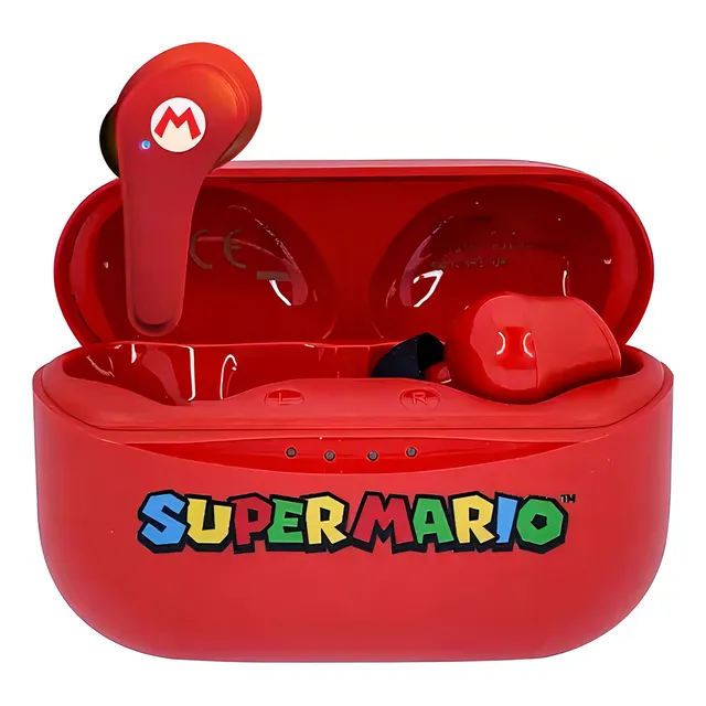 Audífonos Inalámbricos Super Mario Earpods Tws Otl Color Rojo