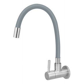 Torneira De Cozinha Inox Parede Flexível Gourmet Cinza/gray Torneira De Cozinha Inox Parede Flexível Gourmet Cinza/gray