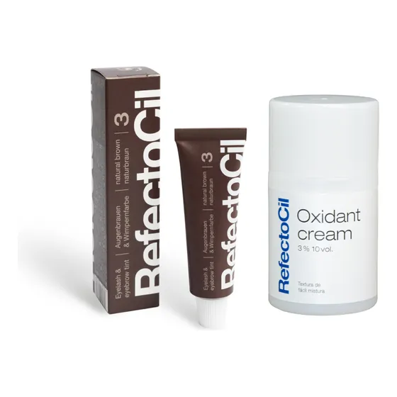 Kit Refectocil 1 Tinta+1 Oxidante Creme Nº3 Castanho Natural
