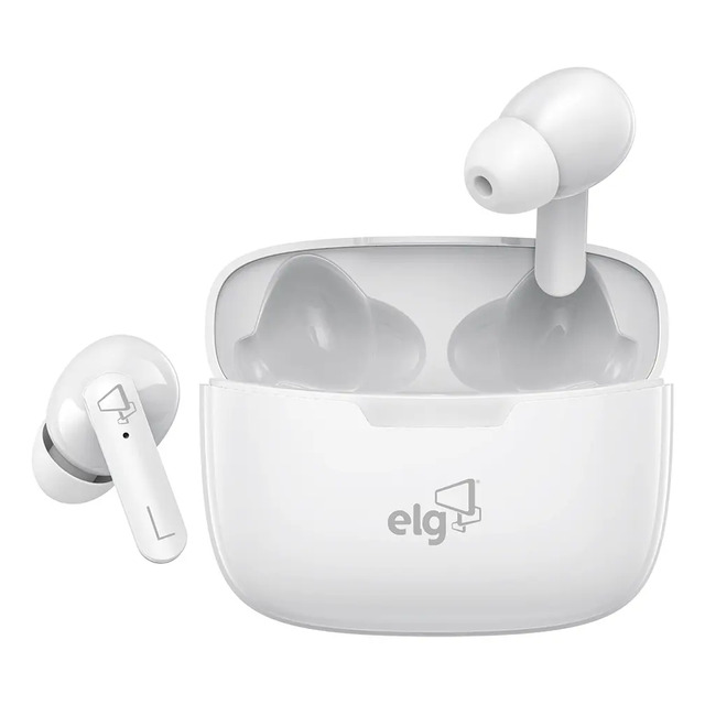 Fone De Ouvido Bluetooth Tws Branco Twpro3s ELG Cor Cinza Fone De Ouvido Bluetooth Tws Branco Twpro3s ELG Cor Cinza