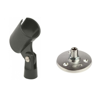 2 Portamicrofono Con Base Para Atornillar De Metal 2 Portamicrofono Con Base Para Atornillar De Metal