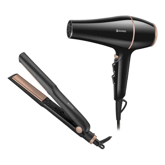 Set Suono Planchita De Cerámica + Secador De Pelo 1800w