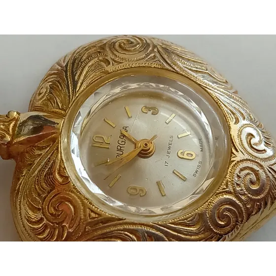 Reloj Bolsillo Años 1970, Suizo Burgana Swiss Made Amarillo