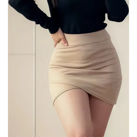 Falda Cruzada Gamuza Con Shorts