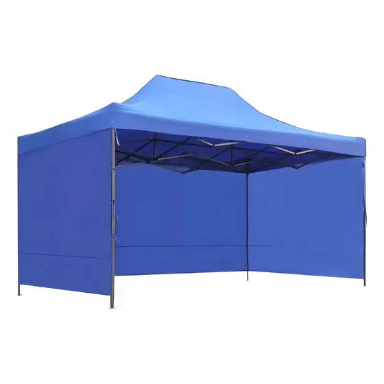 Carpa Azul 4.5x3 M Plegable Impermeable Con Paredes