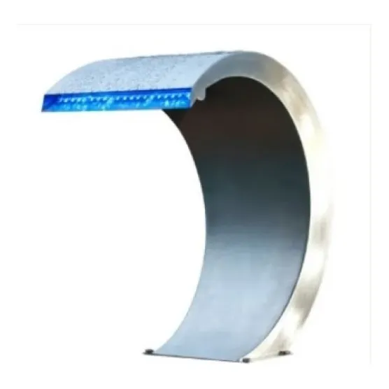 Fuente Cascada Curva En Acero Inoxidable Para Piscina